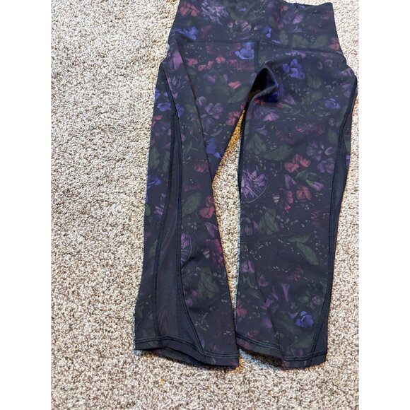 Lululemon 🍋 Train Times Cropped Leggings Frozen Flourish Floral Luxtreme Mesh - Picture 6 of 11